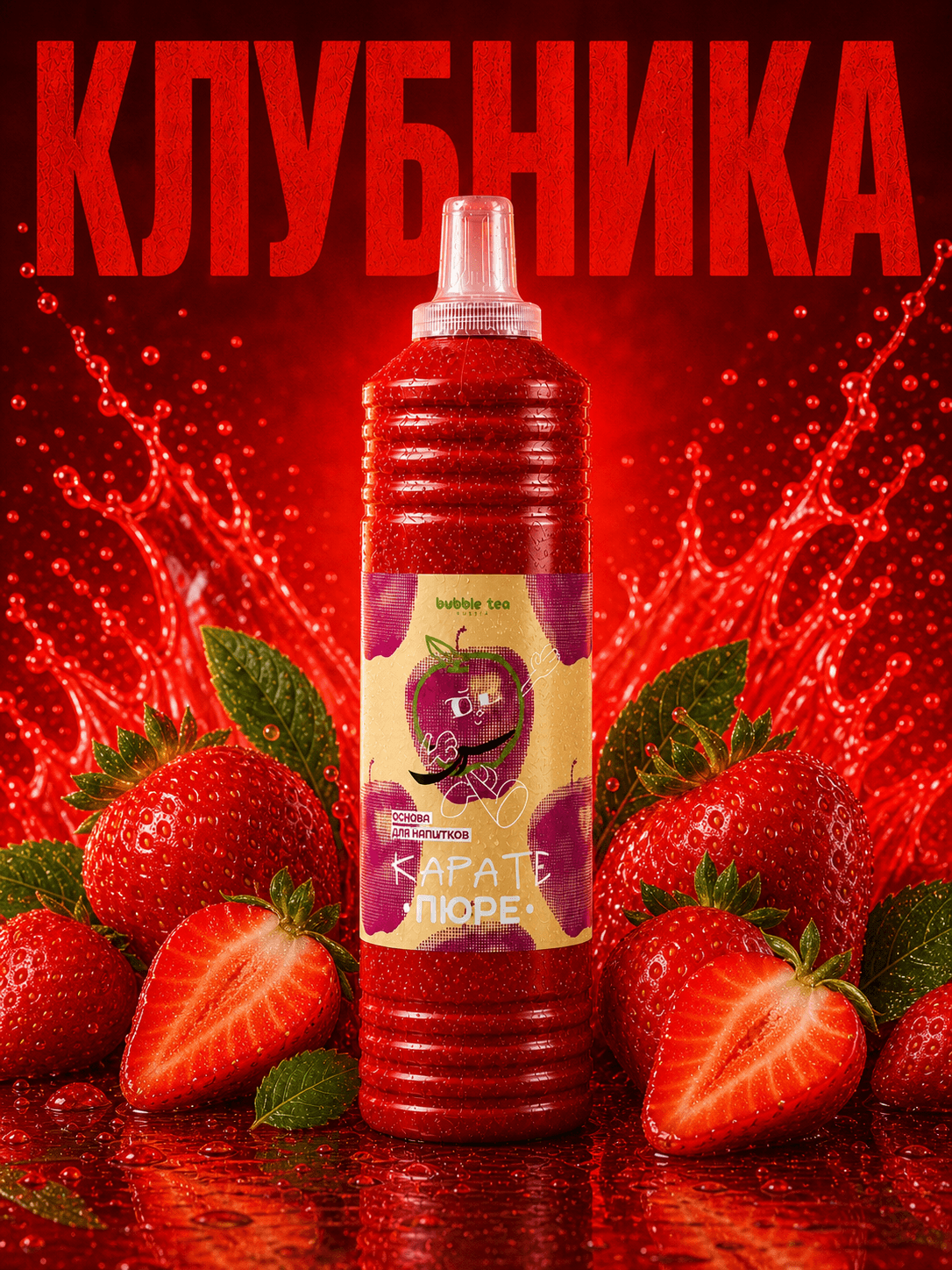 Карате Пюре Hot, пюре из клубники — упаковка BTR