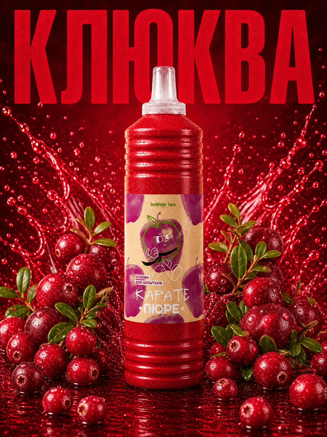 Карате Пюре Hot, пюре из клюквы — упаковка BTR