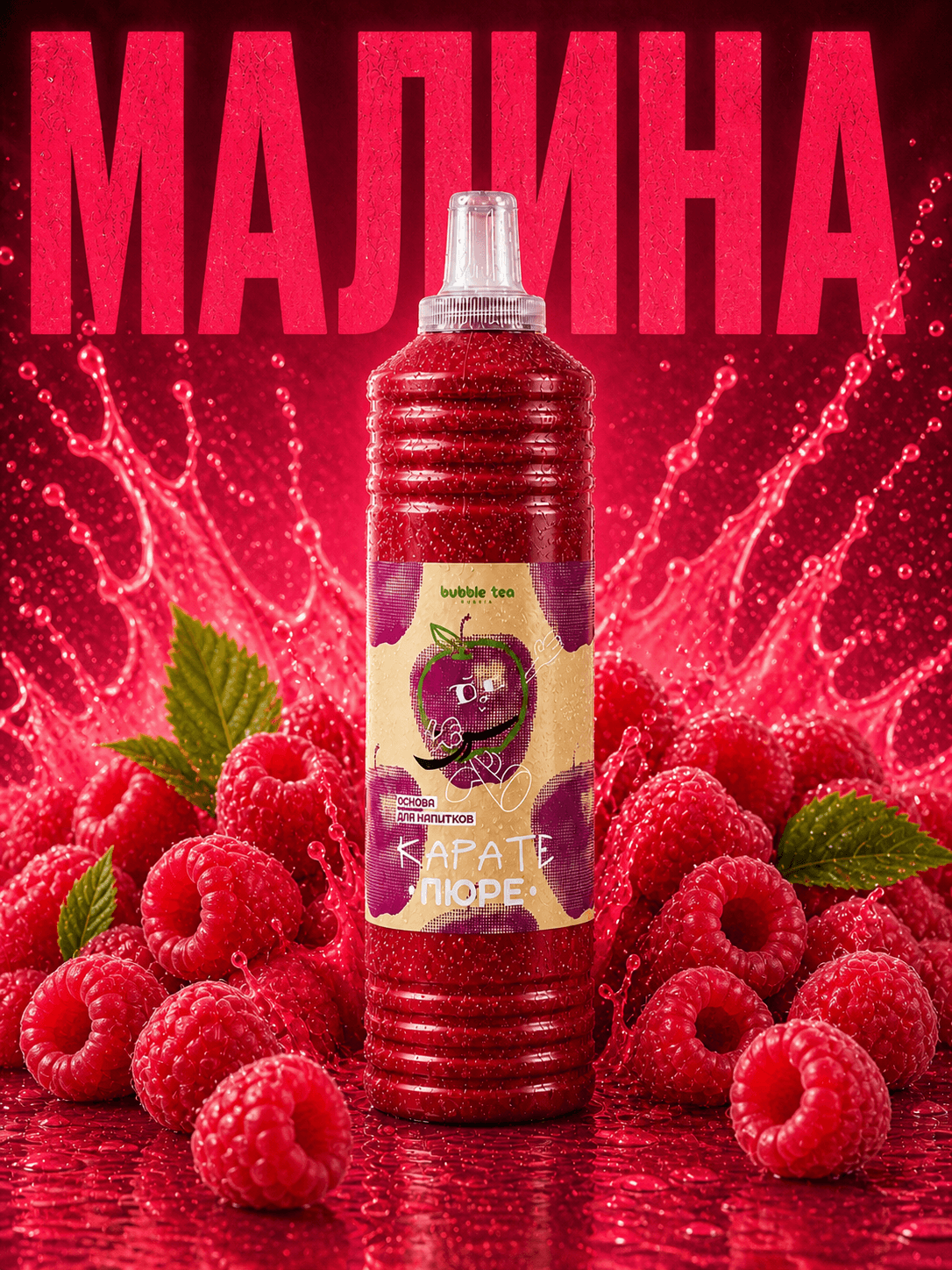 Карате Пюре Hot, пюре из малины — упаковка BTR