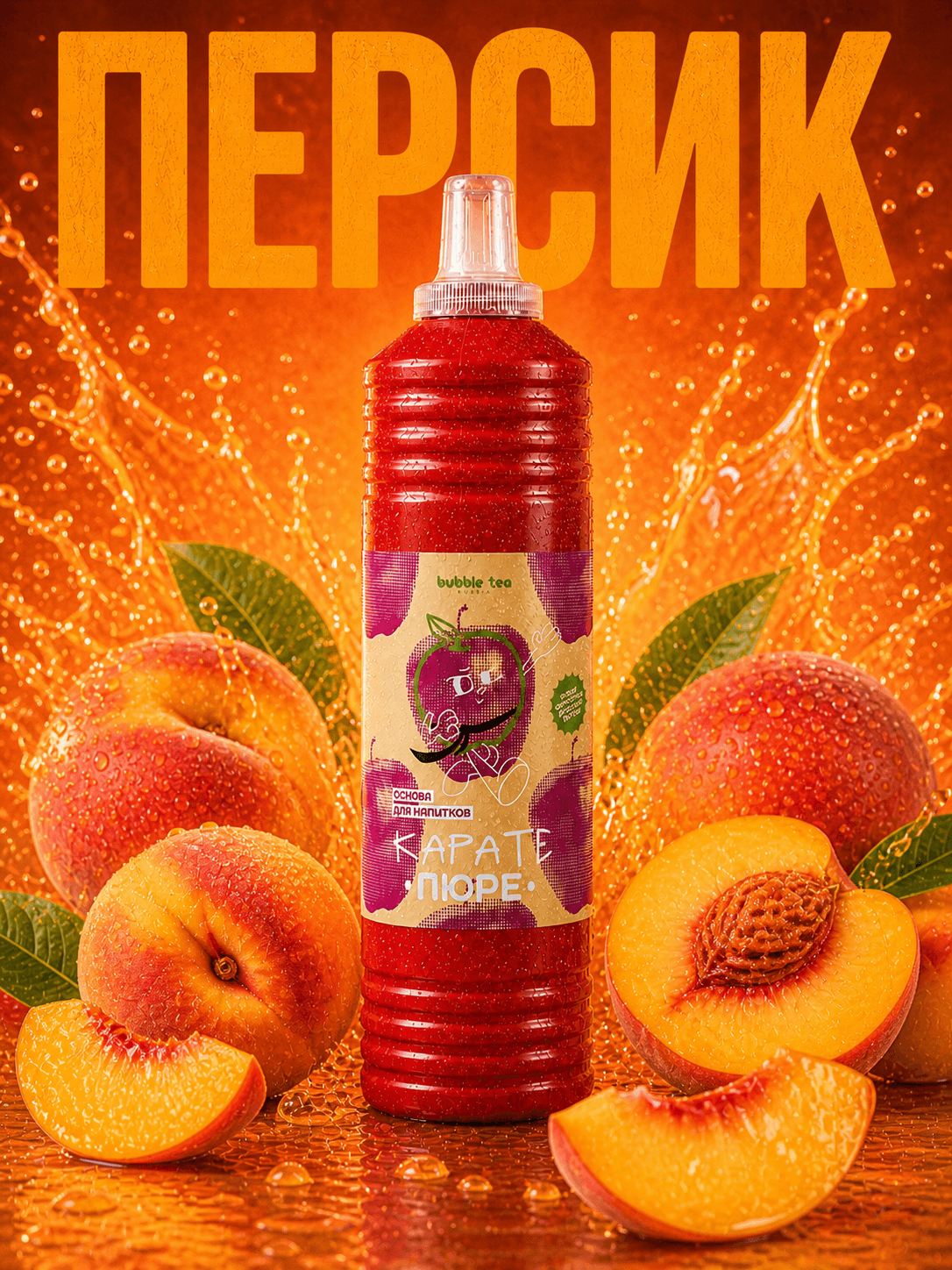 Карате Пюре Hot, пюре из персика — упаковка BTR