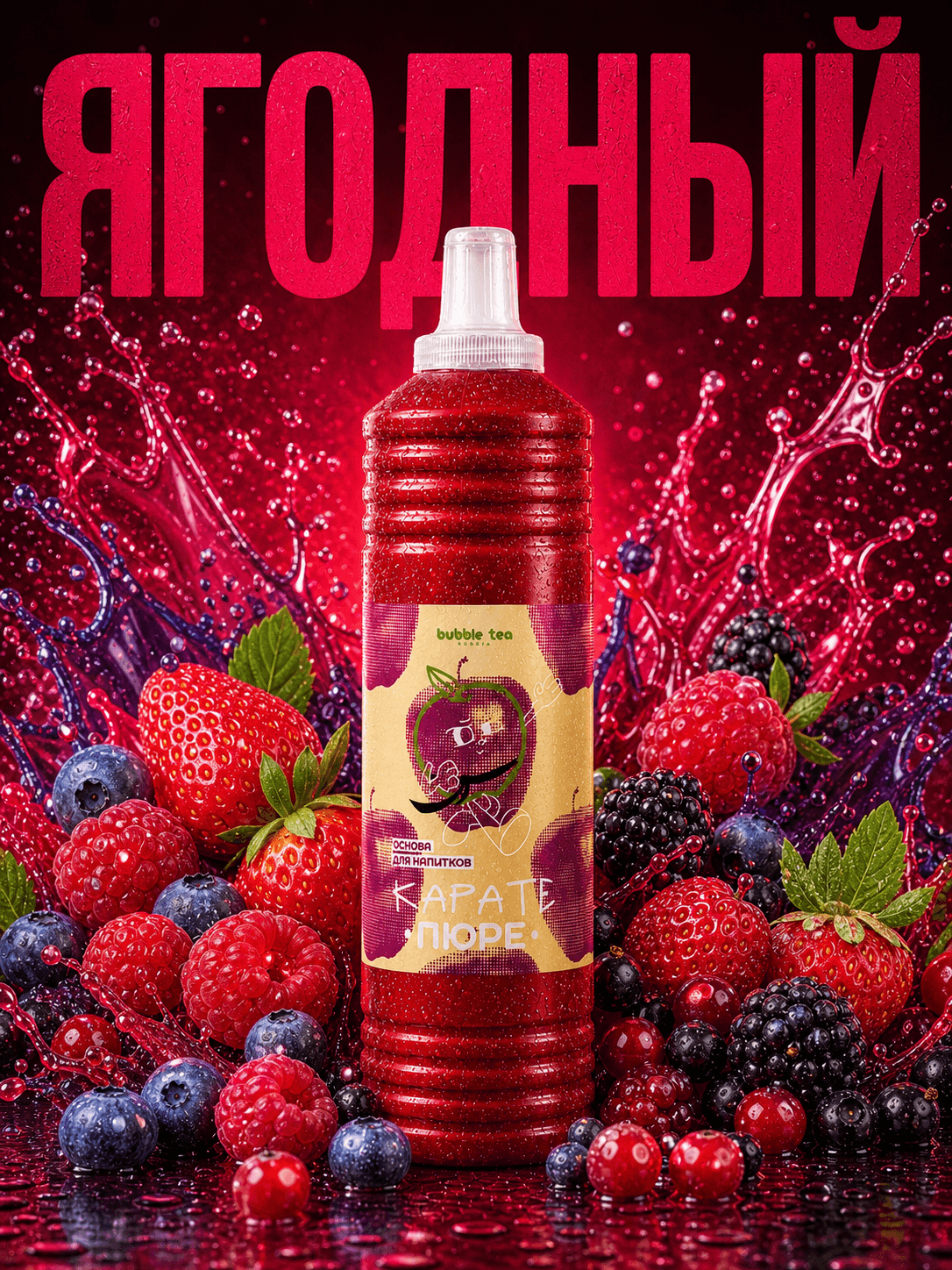 Карате Пюре Hot, микс «Ягодный» — упаковка BTR