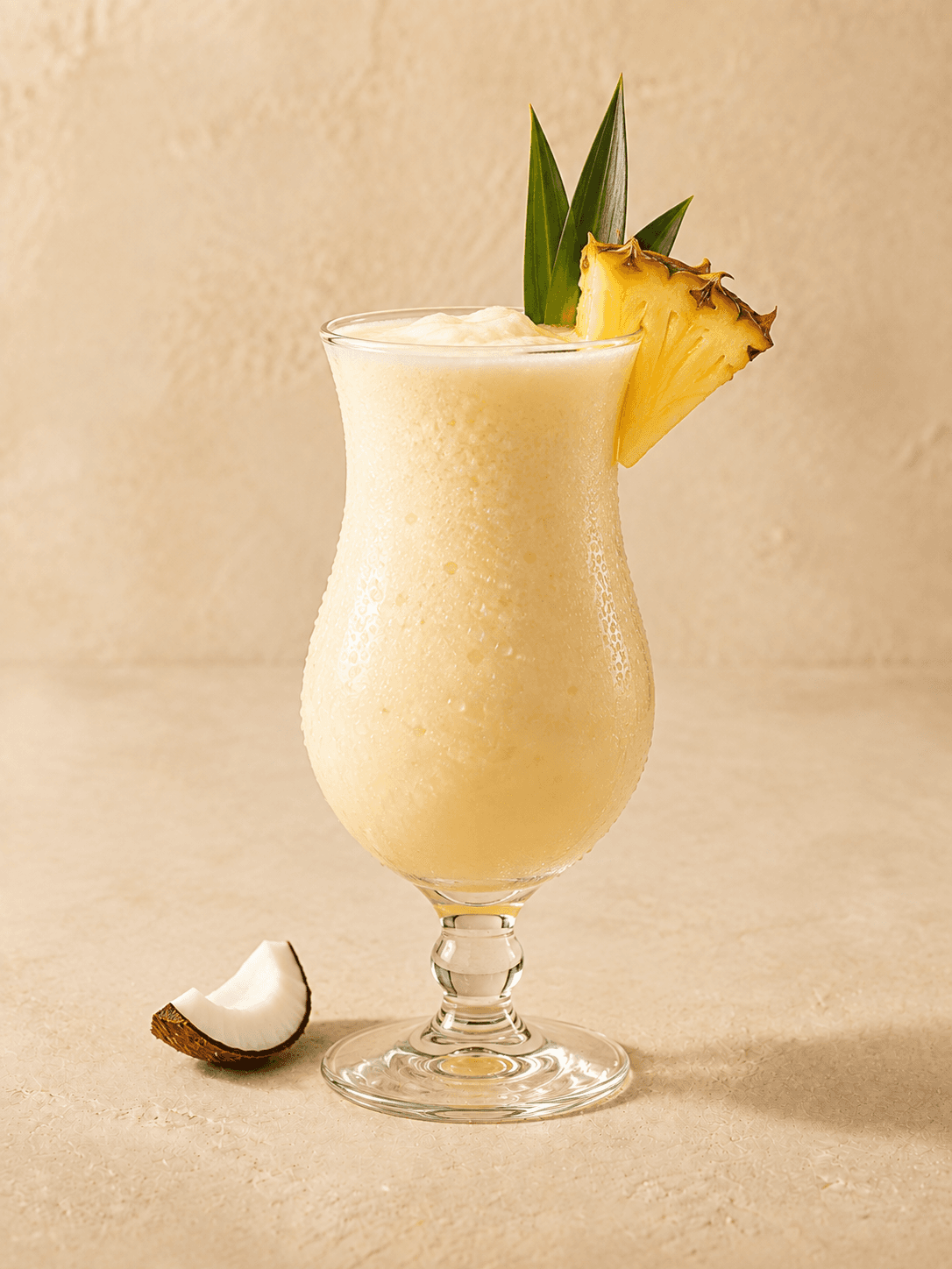 Кокосовая Piña Colada в высоком тропическом бокале